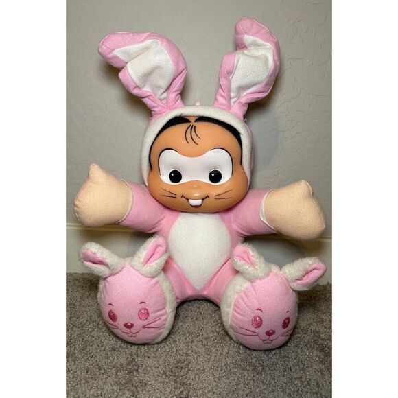 Vintage Turma Da Monica Plush Monica‎ Doll Bunny Suit Slippers HTF Monicas Gang - Picture 2 of 12